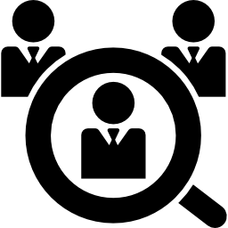 símbolo de búsqueda de trabajo masculino icono
