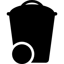 Wiping trash container icon