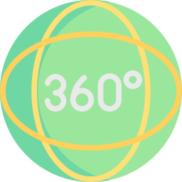 360 graden uitzicht icoon