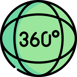 360 graden uitzicht icoon
