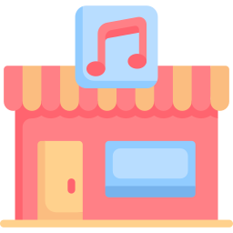 tienda de música icono