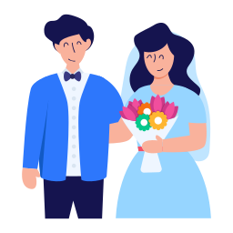 pareja de boda icono