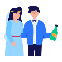 pareja de boda icono