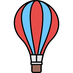 Hot air balloon icon