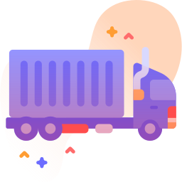 camion porte-conteneurs Icône