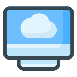 archiviazione cloud icona