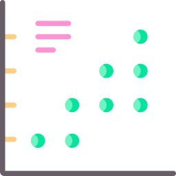 gráfico de dispersión icono