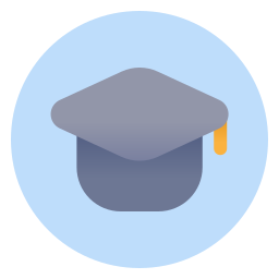 Graduation caps icon