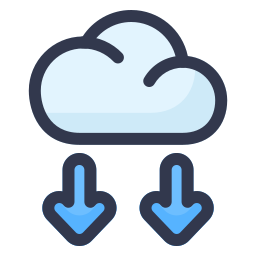 téléchargement en nuage Icône