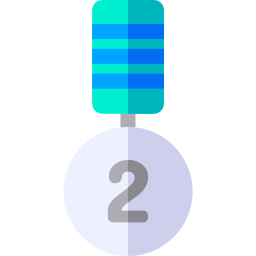 medaglia d'argento icona