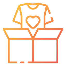 donatie van kleding icoon