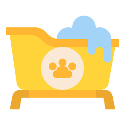 Bathtub cleaning icon