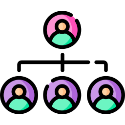 diagramma organizzativo icona