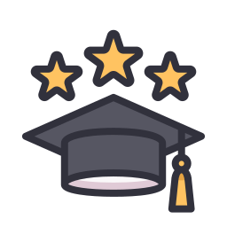 sombrero de graduado icono