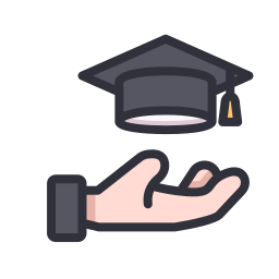 sombrero de graduado icono