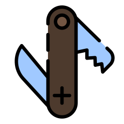 cuchillo del ejército suizo icono