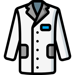 camice da laboratorio icona