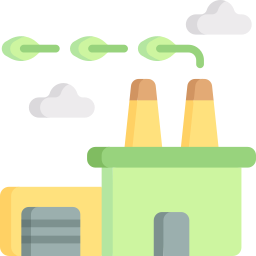 Green factory icon