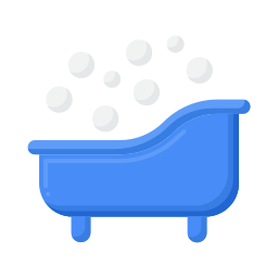 Baby bath tub icon