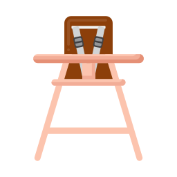 wysokie krzesło ikona