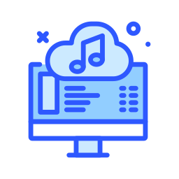 Music cloud icon