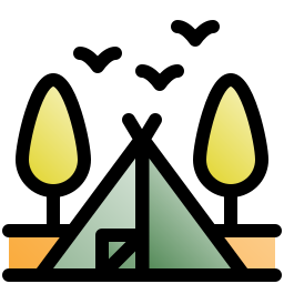 Camping tent icon