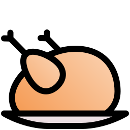 gebratenes hühnchen icon