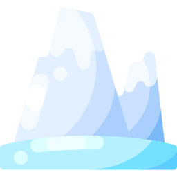 montaña de hielo icono