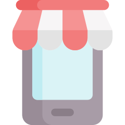 Mobile shopping icon