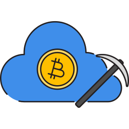 Cloud mining icon