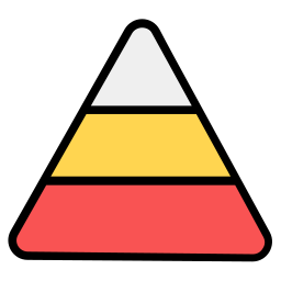 grafico a piramide icona