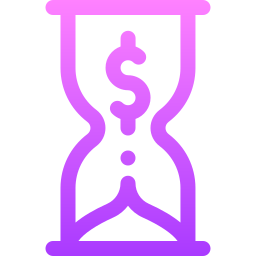 el tiempo es dinero icono