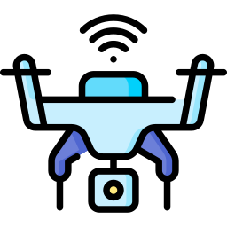 Camera drone icon