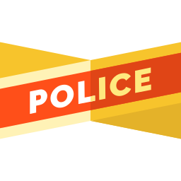 linha policial Ícone