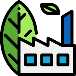 Eco factory icon