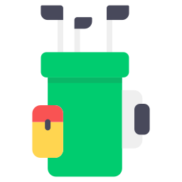 bolsa de golf icono
