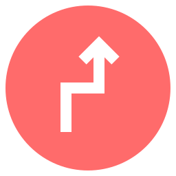 Zigzag arrow icon