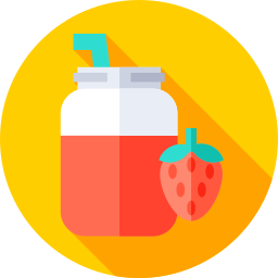 Strawberry juice icon