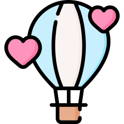 Hot air balloon icon