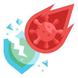 Broken shield icon