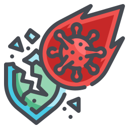 Broken shield icon