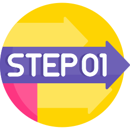 stap 1 icoon