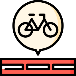 carril de bicicletas icono