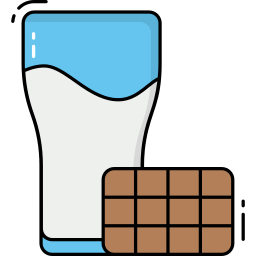 leche con chocolate icono