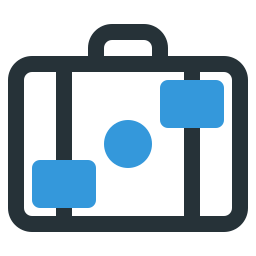 Travel bag icon