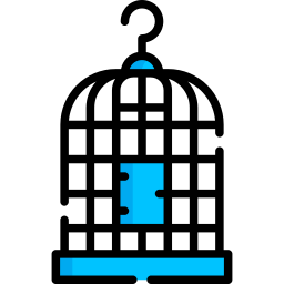 gabbia per uccelli icona