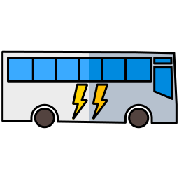 Electric bus icon