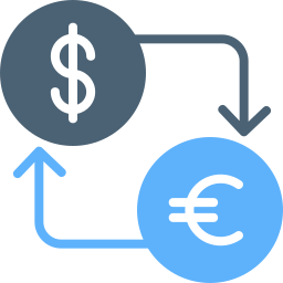 cambio di valuta icona