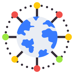 réseau mondial Icône