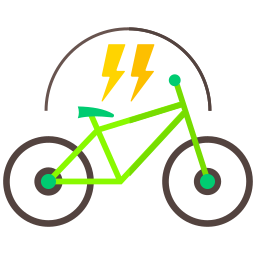 bicicletta elettrica icona